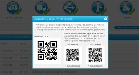 hermes sendungsverfolgung qr code|hermes tracking app.